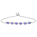 Tanzanite Bracelet 1.96 Carats Sterling Silver