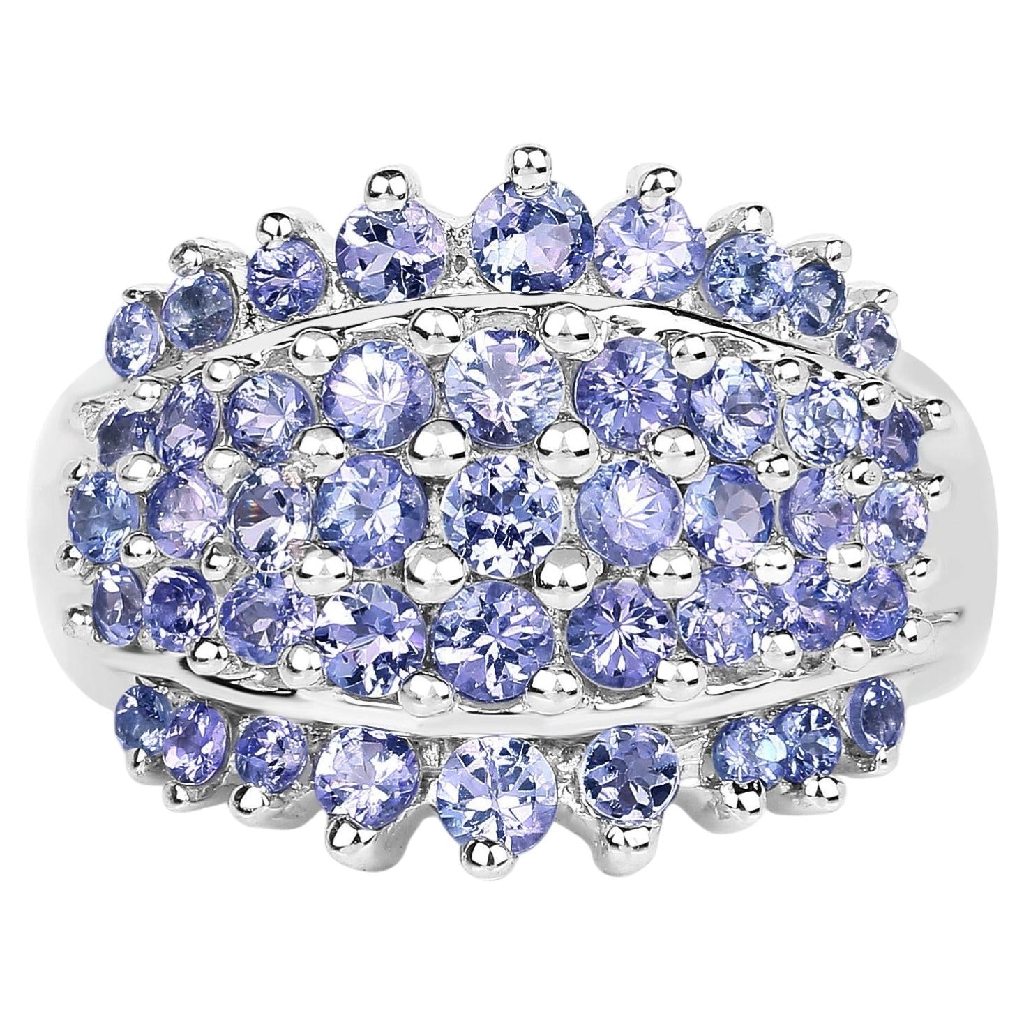 Tanzanite Ring 2.26 Carats Sterling Silver