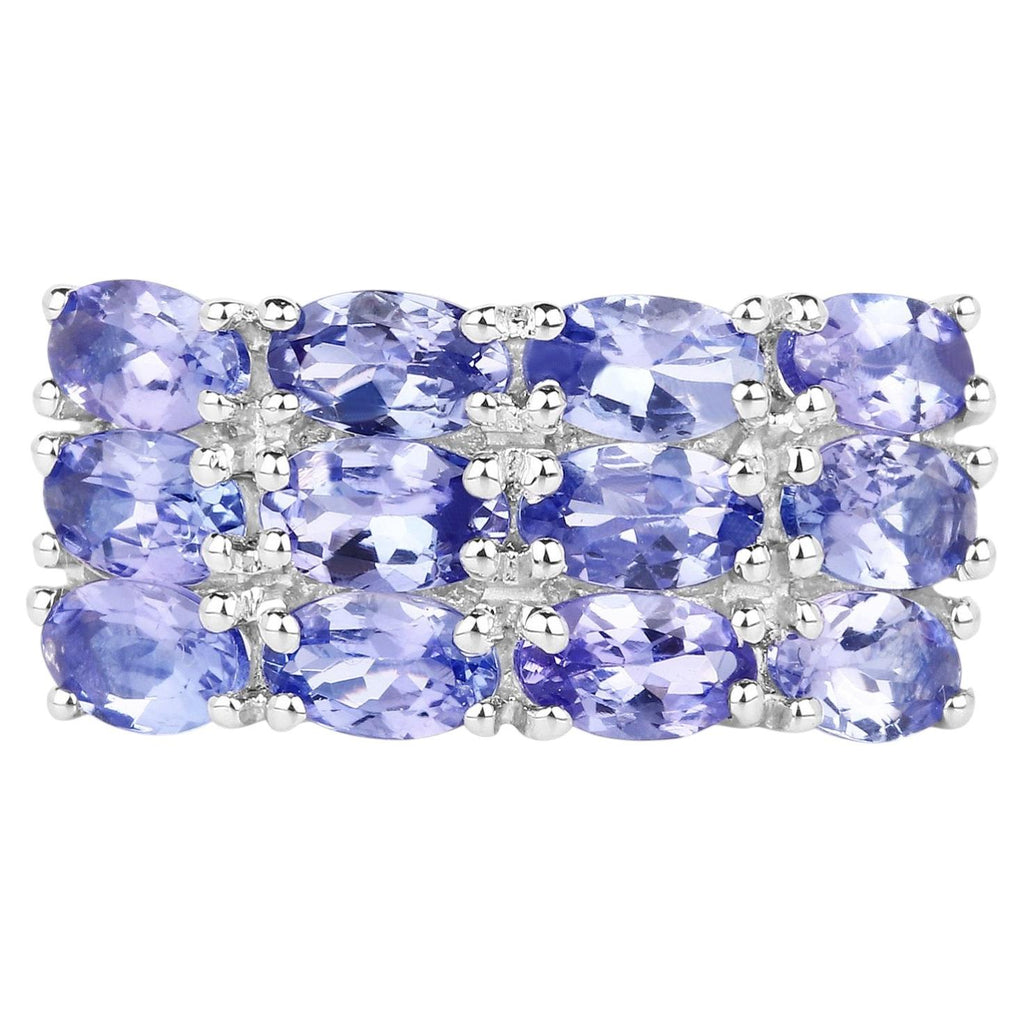 Tanzanite Ring 2.98 Carats Sterling Silver