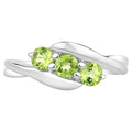 Peridot Ring 0.7 Carats Sterling Silver