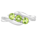 Peridot Ring 0.7 Carats Sterling Silver