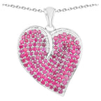 Ruby Pendant 4.98 Carats Sterling Silver
