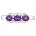 Amethyst Ring 0.46 Carats Sterling Silver