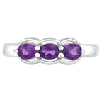 Amethyst Ring 0.46 Carats Sterling Silver