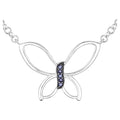 Tanzanite Butterfly Pendant 0.08 Carats Sterling Silver