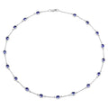 Tanzanite Necklace 5.92 Carats Sterling Silver