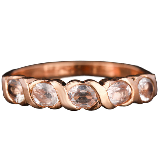Morganite Ring 0.75 Carats 9K Rose Gold
