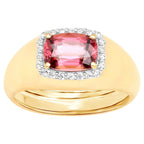 Multicolor Zircon Ring 2.58 Carats Gold Plated Silver