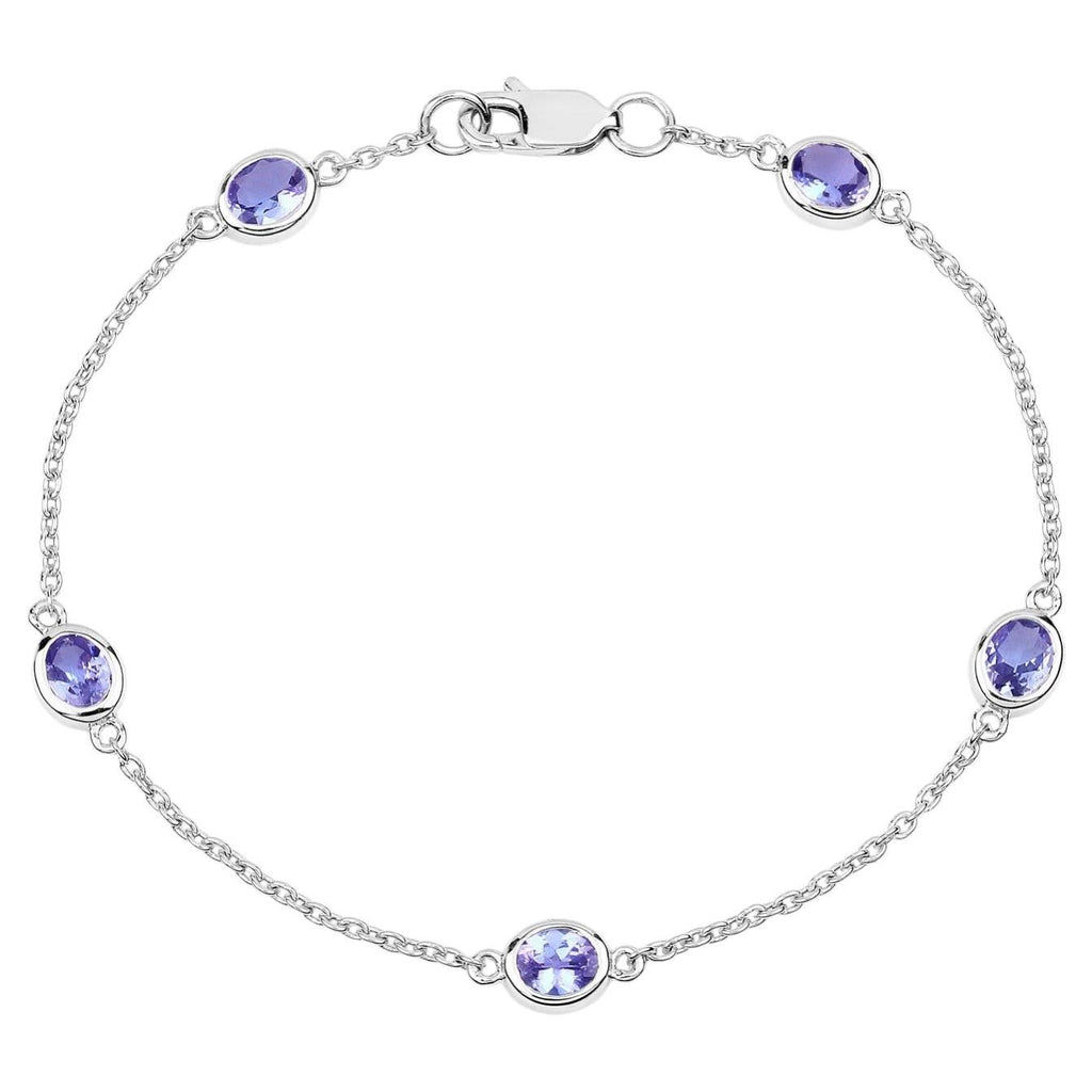 Tanzanite Bracelet 1.64 Carats Sterling Silver