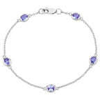 Tanzanite Bracelet 1.64 Carats Sterling Silver