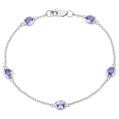 Tanzanite Bracelet 1.64 Carats Sterling Silver