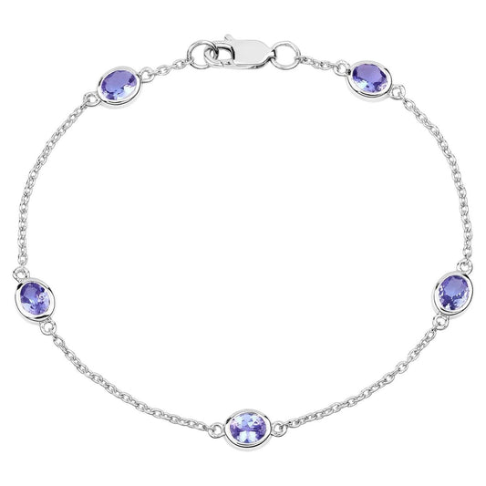Tanzanite Bracelet 1.64 Carats Sterling Silver
