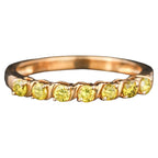 Yellow Diamond Ring 0.31 Carats 9K Yellow Gold