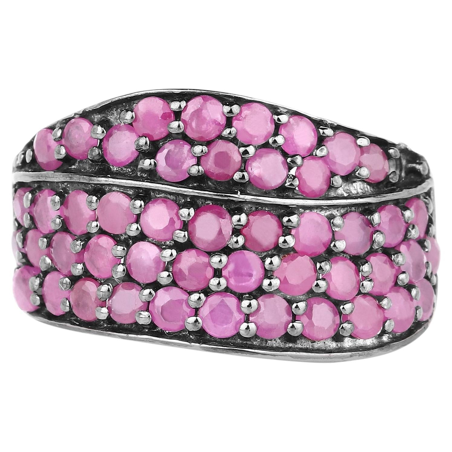 Ruby Ring 2.3 Carats Sterling Silver