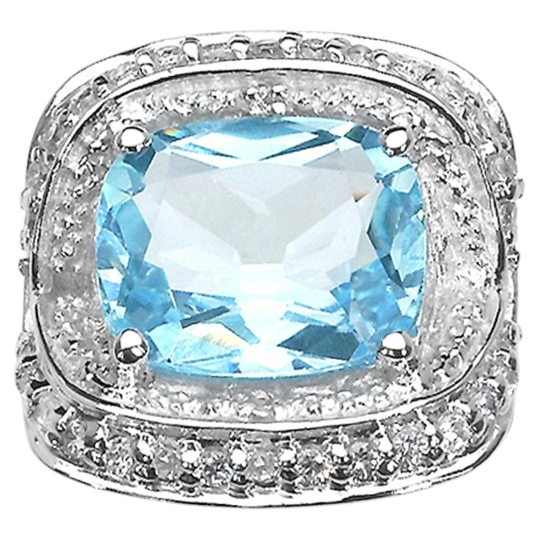 Multicolor Topaz Ring 5.34 Carats Sterling Silver