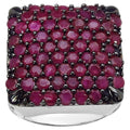 Ruby Ring 2.82 Carats Sterling Silver