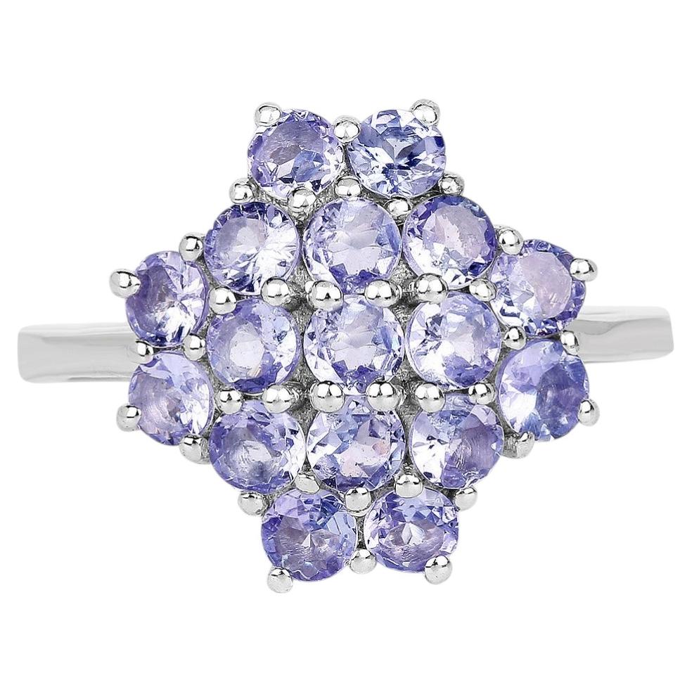 Tanzanite Ring 1.68 Carats Sterling Silver