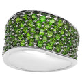 Chrome Diopside Ring 2.42 Carats Sterling Silver