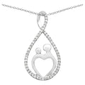Diamond Pendant 0.32 Carats Sterling Silver