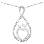 Diamond Pendant 0.32 Carats Sterling Silver