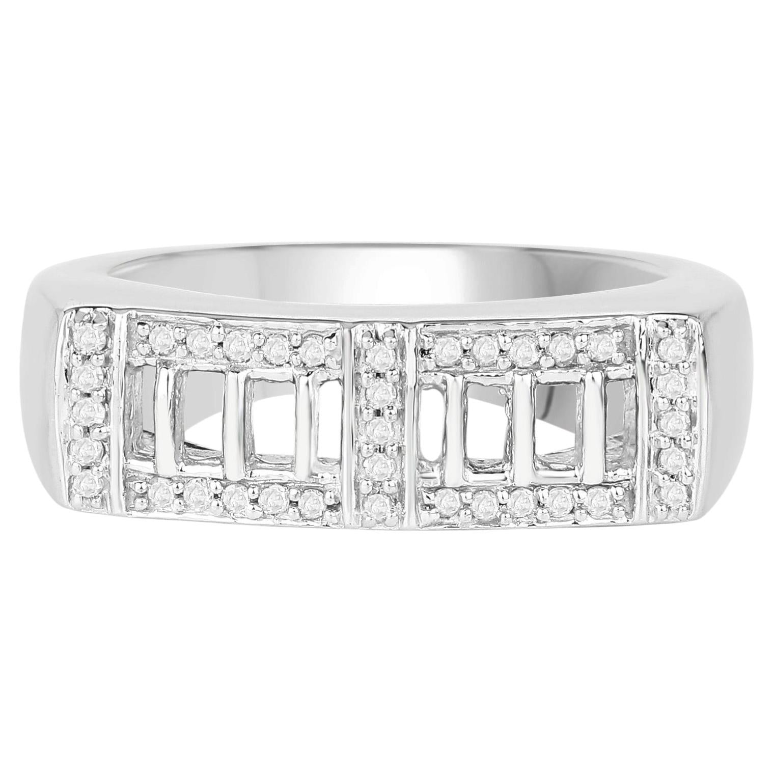 Diamond Ring 0.18 Carats Sterling Silver