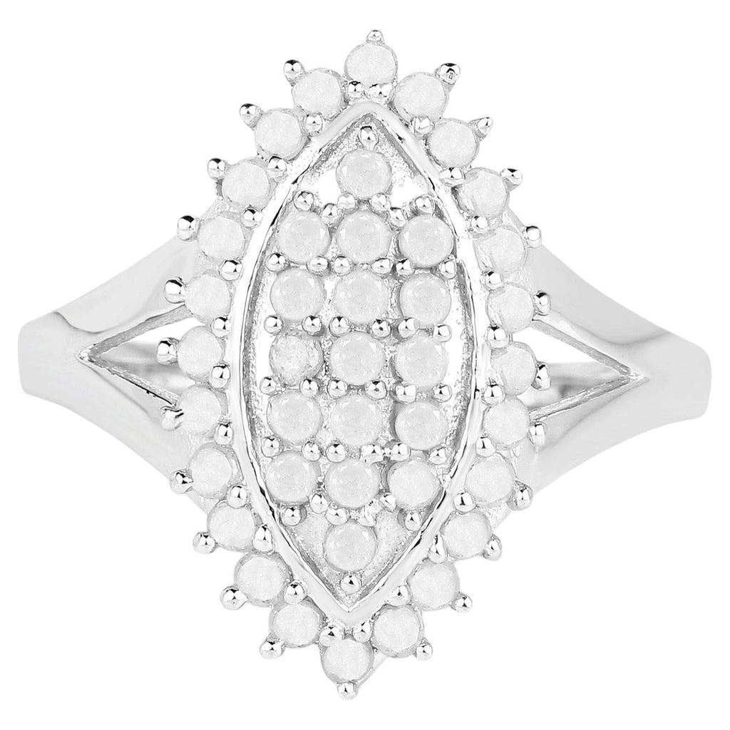 Diamond Ring 0.6 Carats Sterling Silver