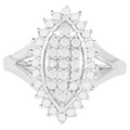 Diamond Ring 0.6 Carats Sterling Silver