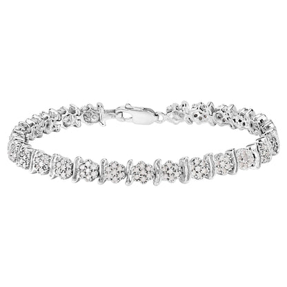 Diamond Tennis Bracelet 1.78 Carats Sterling Silver