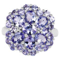 Tanzanite Ring 5.86 Carats Sterling Silver