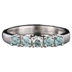 Blue Diamond Ring 0.5 Carats 9K White Gold