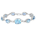 Blue Topaz Bracelet 20.6 Carats Sterling Silver