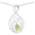 Peridot Mom Pendant 0.14 Carats Sterling Silver