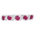 Ruby Ring With White Topaz 0.66 Carats Sterling Silver