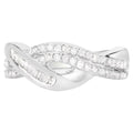 Diamond Ring 0.44 Carats Sterling Silver