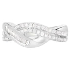 Diamond Ring 0.44 Carats Sterling Silver
