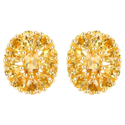 Citrine Cocktail Earrings 4.10 Carats Total