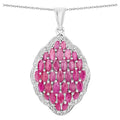 Ruby Pendant 4.42 Carats Sterling Silver