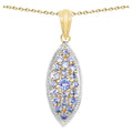 Tanzanite Pendant 1.52 Carats Gold Plated Silver