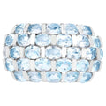 Blue Topaz Ring 5.78 Carats Sterling Silver
