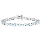 Blue Topaz Bracelet 10.7 Carats Sterling Silver