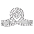 Diamond Heart Ring 0.46 Carats 14K White Gold