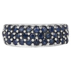 Blue Sapphire Ring 1.68 Carats Sterling Silver