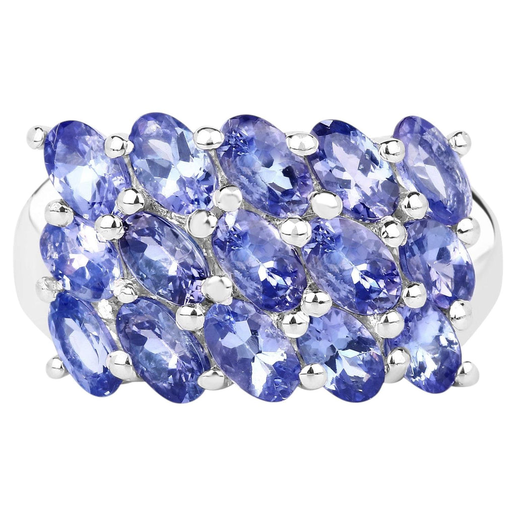 Tanzanite Ring 3.58 Carats Sterling Silver
