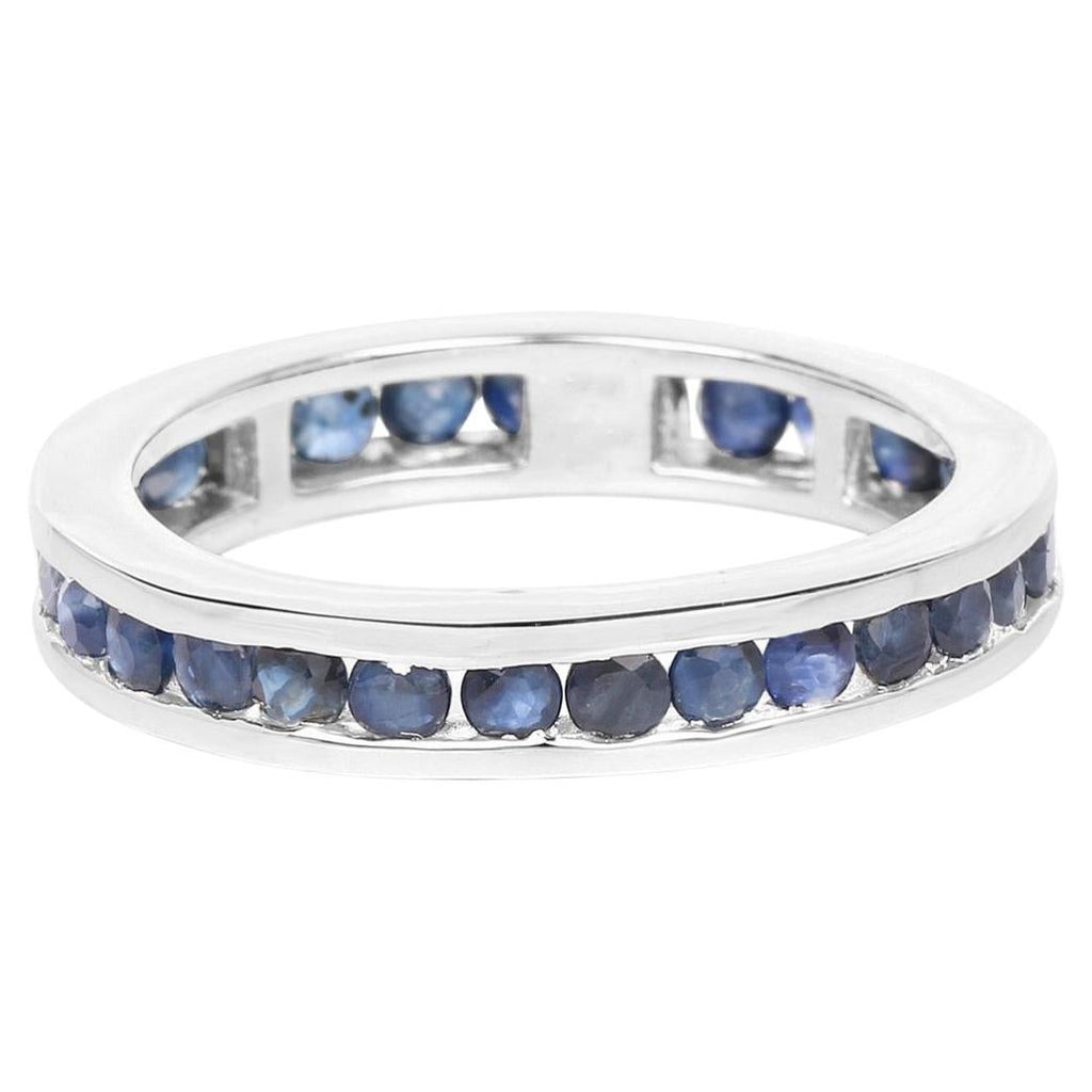 Blue Sapphire Ring 1.98 Carats Sterling Silver