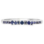 Blue Sapphire Ring 0.26 Carats 14K White Gold