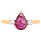 Ruby Ring With Diamonds 1.04 Carats 14K Yellow Gold