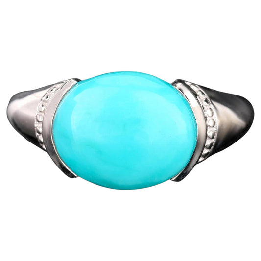 Turquoise Ring 3.50 Carats Sterling Silver
