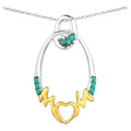 Emerald Mom Pendant 0.14 Carats Gold Plated Silver