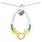 Emerald Mom Pendant 0.14 Carats Gold Plated Silver