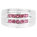 Pink Tourmaline Ring 0.98 Carats Sterling Silver
